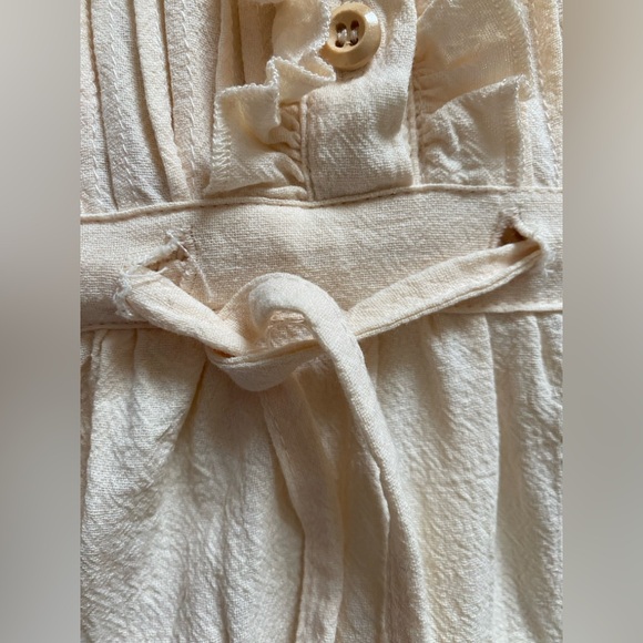 Ivy City Co Holland Capri Dress Cream Floral Ribbon Detail Tiered - Picture 10 of 12